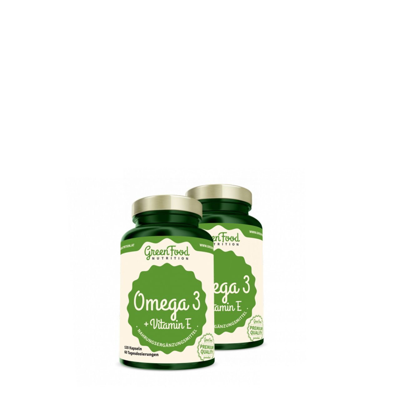 Halolaj 1000 mg 30% omega-3 , GreenFood Nutrition Omega-3, 2x120 kapszula