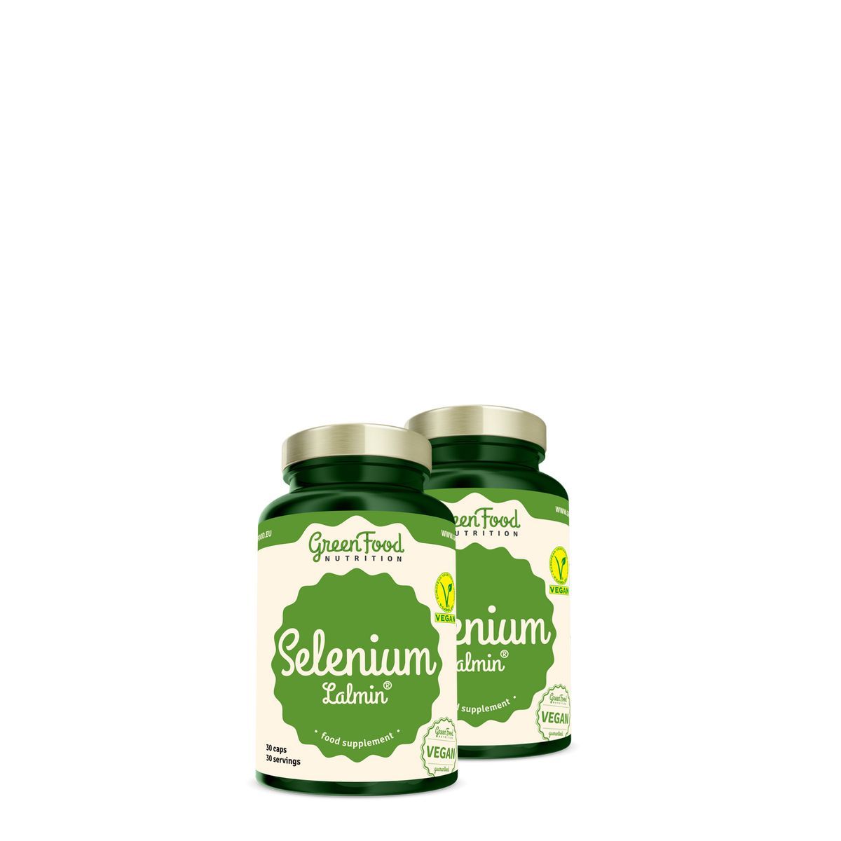 Szerves kötésű szelén, GreenFood Nutrition Selenium Lalmin, 2x30 kapszula