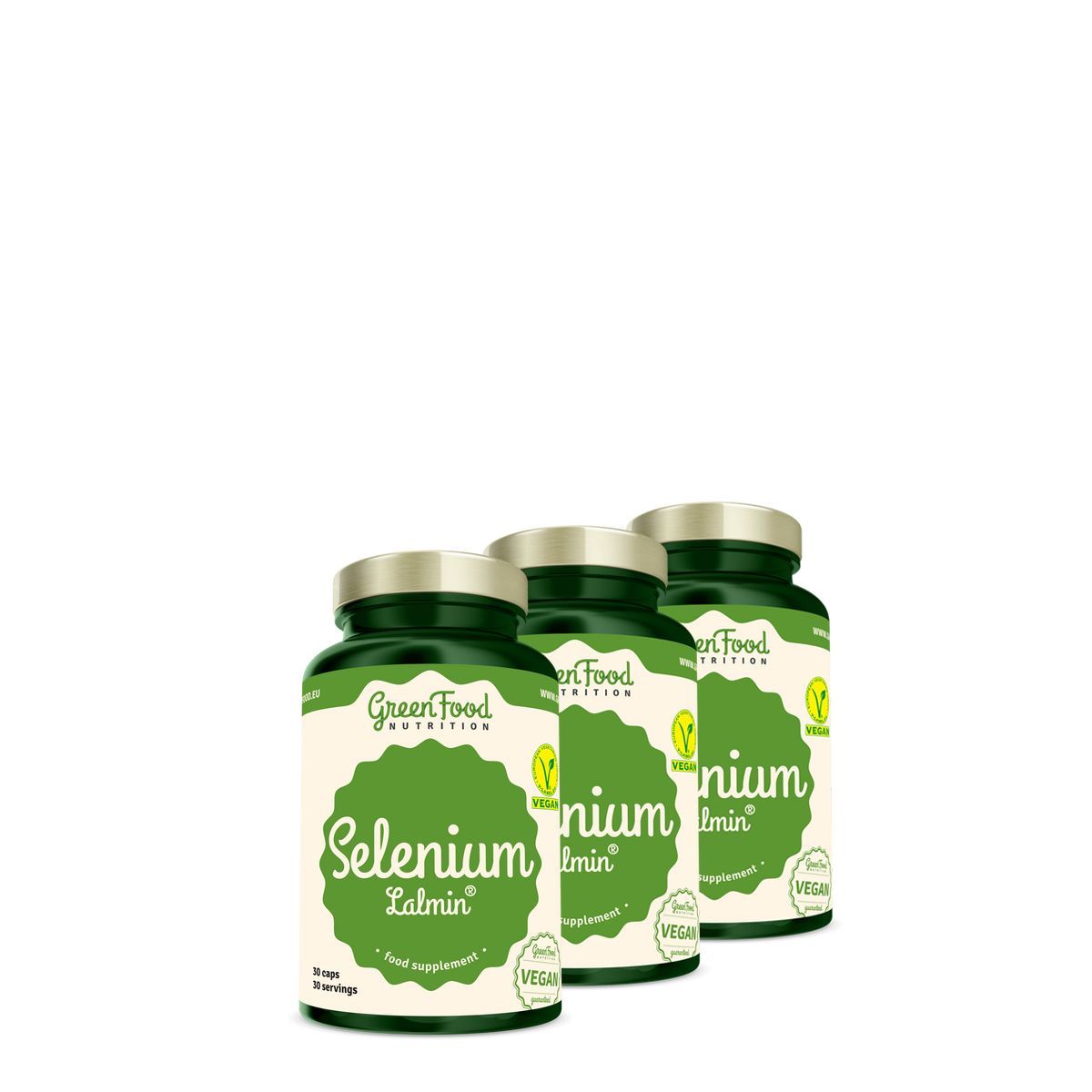 Szerves kötésű szelén, GreenFood Nutrition Selenium Lalmin, 3x30 kapszula
