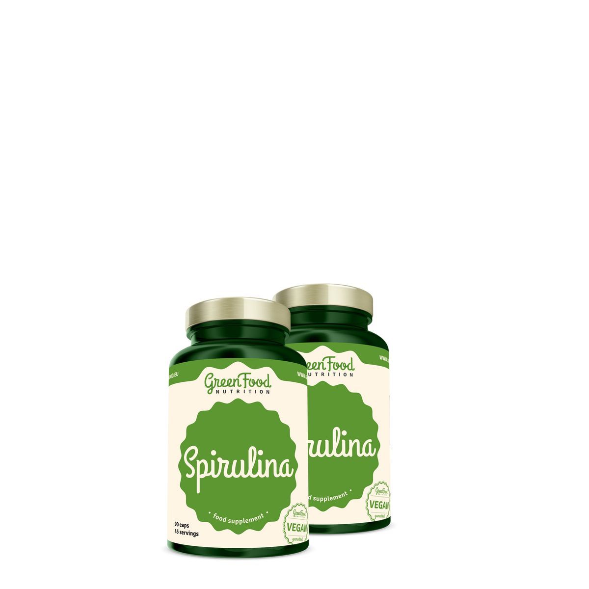 Spirulina 350 mg, GreenFood Nutrition Spirulina, 2x90 kapszula