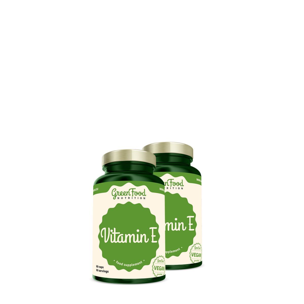 E-vitamin 12 mg, GreenFood Nutrition Vitamin E, 2x60 kapszula