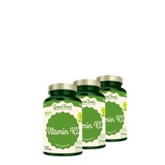 Vegán K2-vitamin 75 mcg, GreenFood Nutrition Vitamin K2, 3x60 kapszula