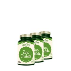 Cink kelát, GreenFood Nutrition Zinc Chelate, 3x60 kapszula