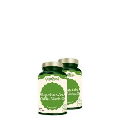 Magnézium és cink kelát D-vitaminnal, GreenFood Nutrition Magnesium & Zinc Chelate, 2x90 kapszula
