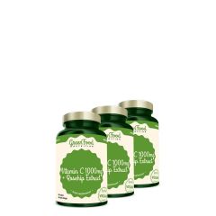 C-vitamin 1000 mg + csipkebogyó, GreenFood Nutrition C-1000+ Rosehip Extract, 3x60 kapszula