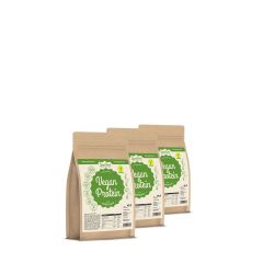 Vegán fehérjepor borsó- és sütőtök fehérjéből, GreenFood Nutrition Vegan Protein, 3x750 g
