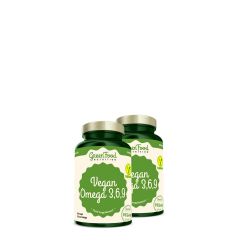 Vegán omega 3,6,9, GreenFood Nutrition Vegan Omega 3,6,9, 2x60 kapszula