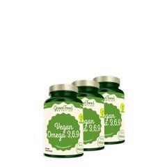 Vegán omega 3,6,9, GreenFood Nutrition Vegan Omega 3,6,9, 3x60 kapszula