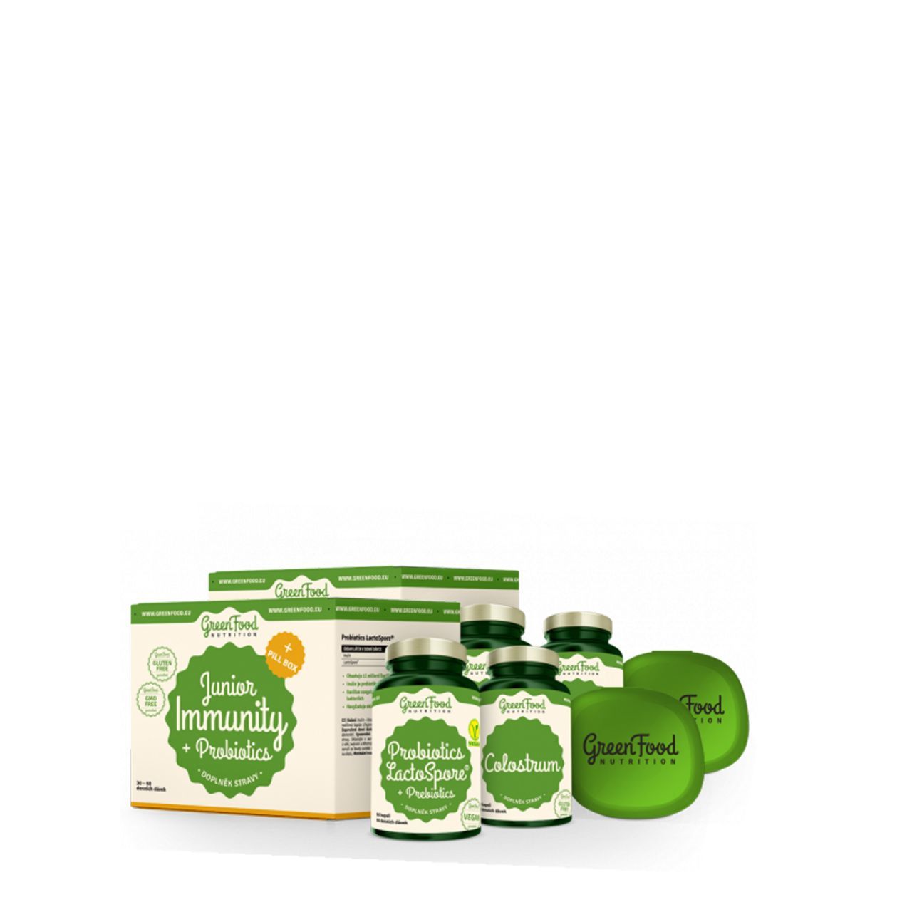 Immunerősítő és probiotikum csomag, GreenFood Nutrition Junior Immunity & Probiotics Box, 2 csomag