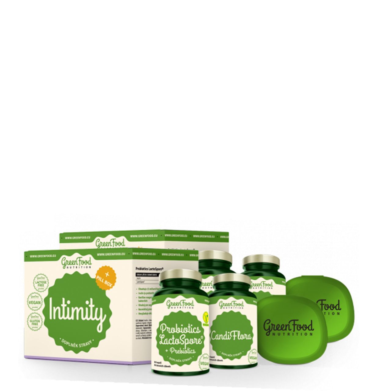 Női egészségtámogató csomag, GreenFood Nutrition Intimity Box, 2 csomag