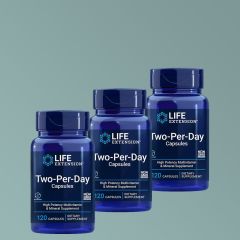 Magas dózisú multivitamin, Life Extension Two-Per-Day, 3x120 kapszula