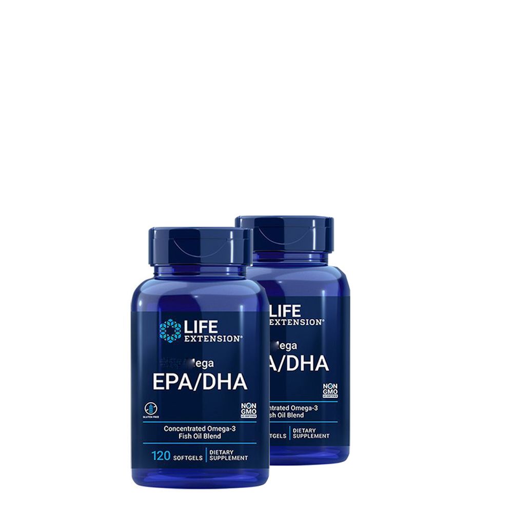 Nagydózisú halolaj komplex, Life Extension Mega EPA/DHA Omega-3, 2x120 gélkapszula