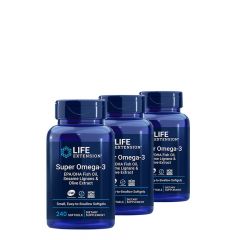 Halolaj komplex szezám- és olivaolajjal, Life Extension Super Omega-3, 3x240 gélkapszula