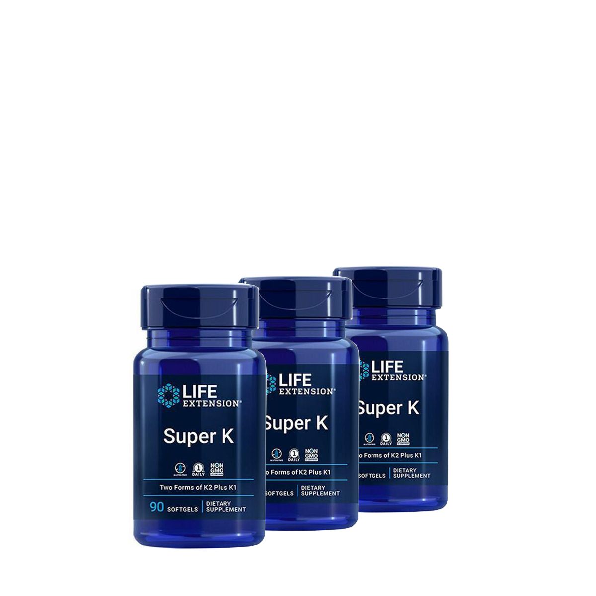 K-vitamin komplex 2600 mcg, Life Extension Super K, 3x90 gélkapszula