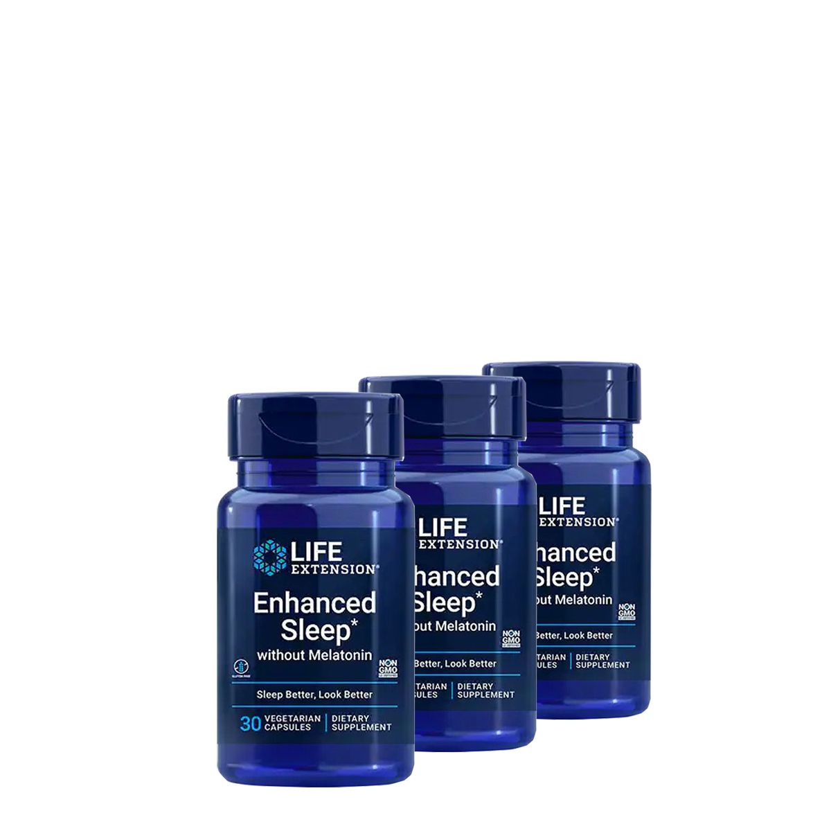 Alvássegítő komplex, Life Extension Enhanced Sleep without Melatonin, 3x30 kapszula