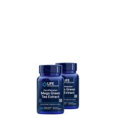 Koffeinmentes zöldtea kivonat, Life Extension Decaffeinated Mega Green Tea, 2x100 kapszula