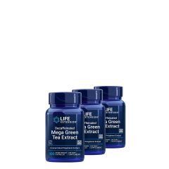 Koffeinmentes zöldtea kivonat, Life Extension Decaffeinated Mega Green Tea, 3x100 kapszula