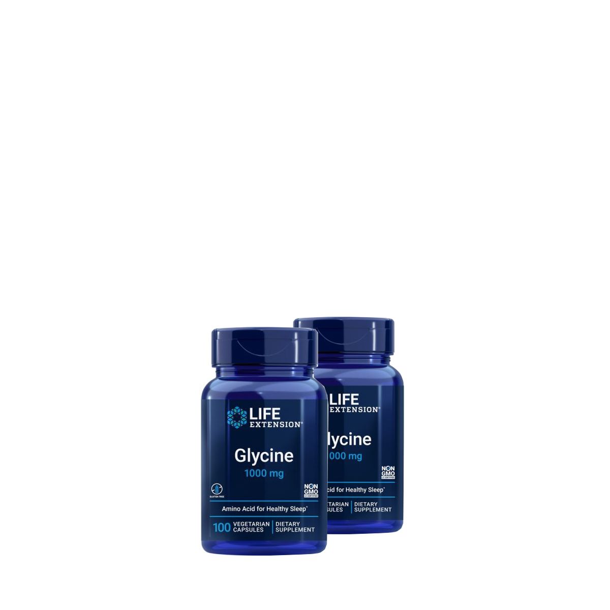 Glicin aminosav 1000 mg, Life Extension L-Glycine, 2x100 kapszula