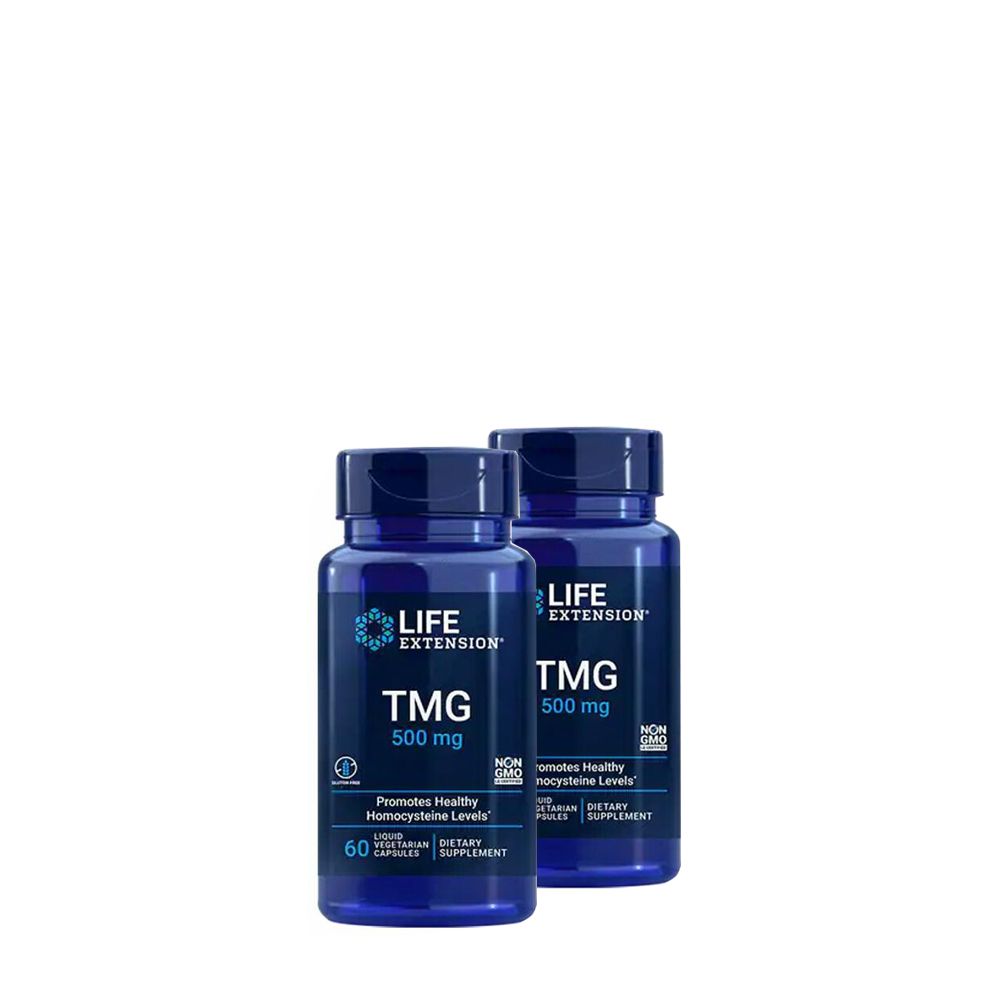 Trimetil-glicin 500 mg, Life Extension TMG, 2x60 folyadékkapszula