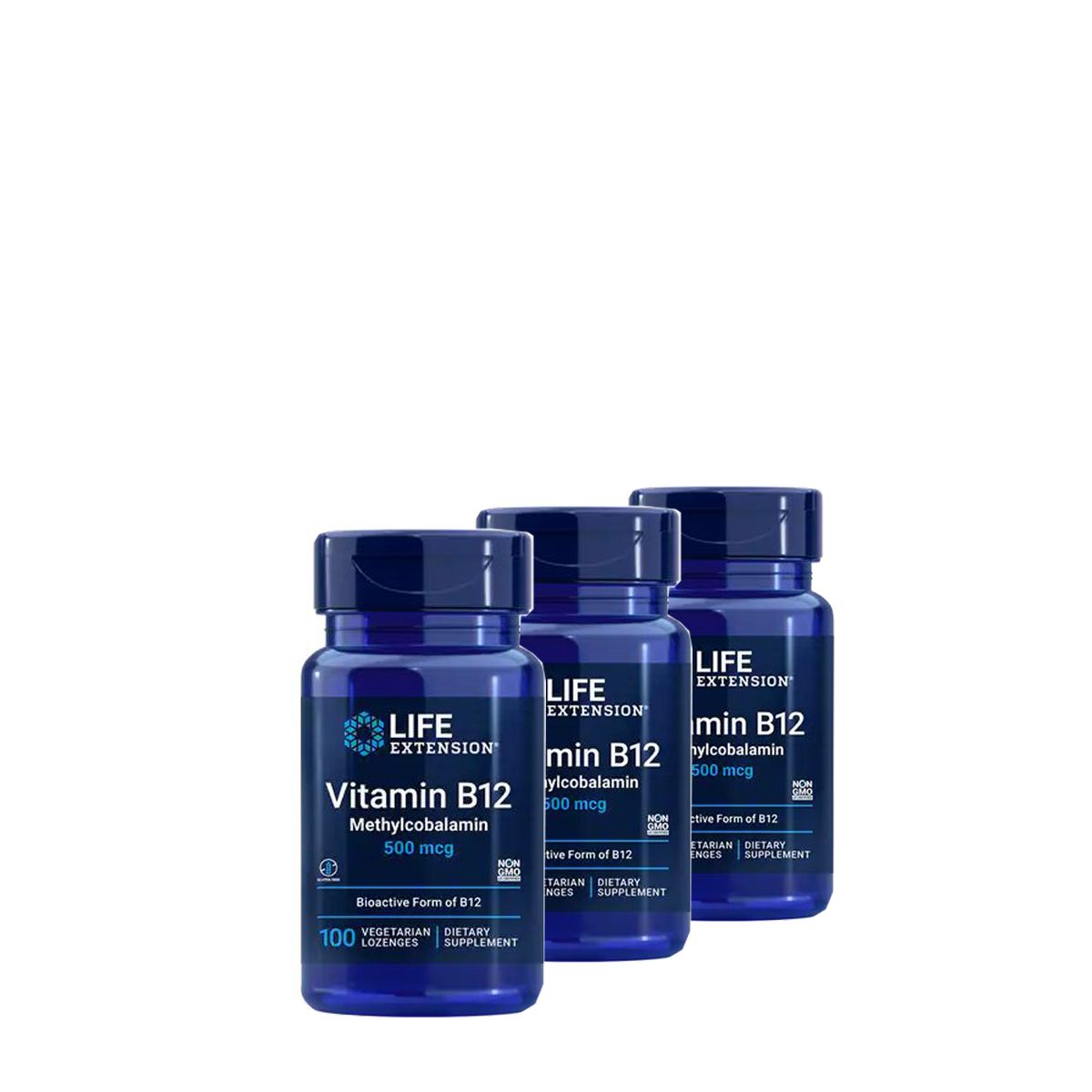 Metilkobalamin 500 mcg, Life Extension Vitamin B12 Methylcobalamin, 3x100 tabletta