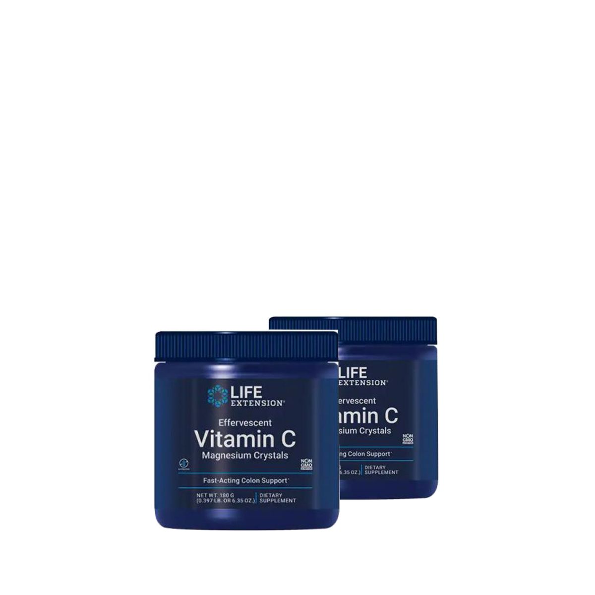 Pezsgő C-vitamin por magnéziummal, Life Extension Vitamin C Magnesium Crystals, 2x180 g