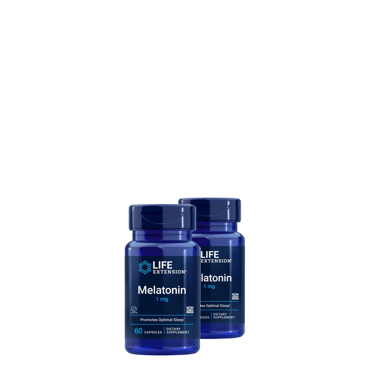 Melatonin 1 mg, Life Extension Melatonin, 2x60 kapszula