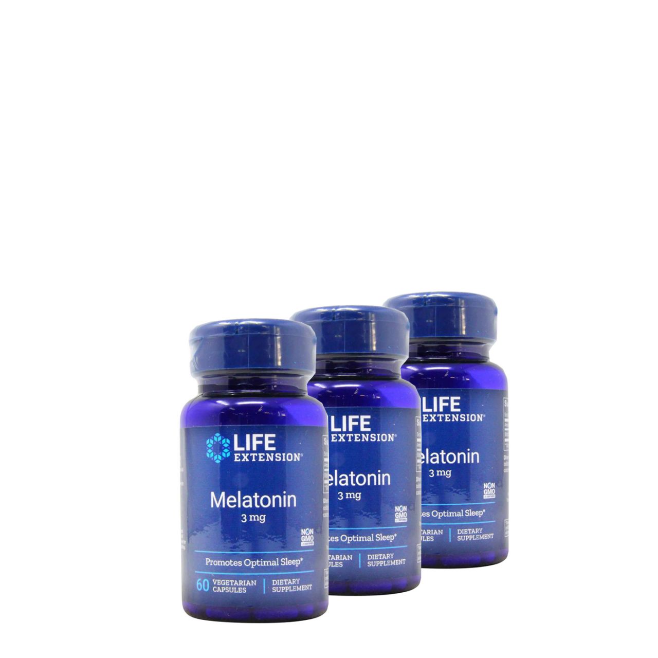 Nagydózisú melatonin 3 mg, Life Extension Melatonin, 3x60 kapszula