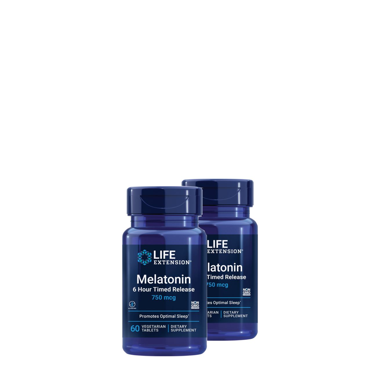 Elnyújtott felszívódású melatonin 0,75 mg, Life Extension Melatonin 6 hour Time Release, 2x60 kapszula
