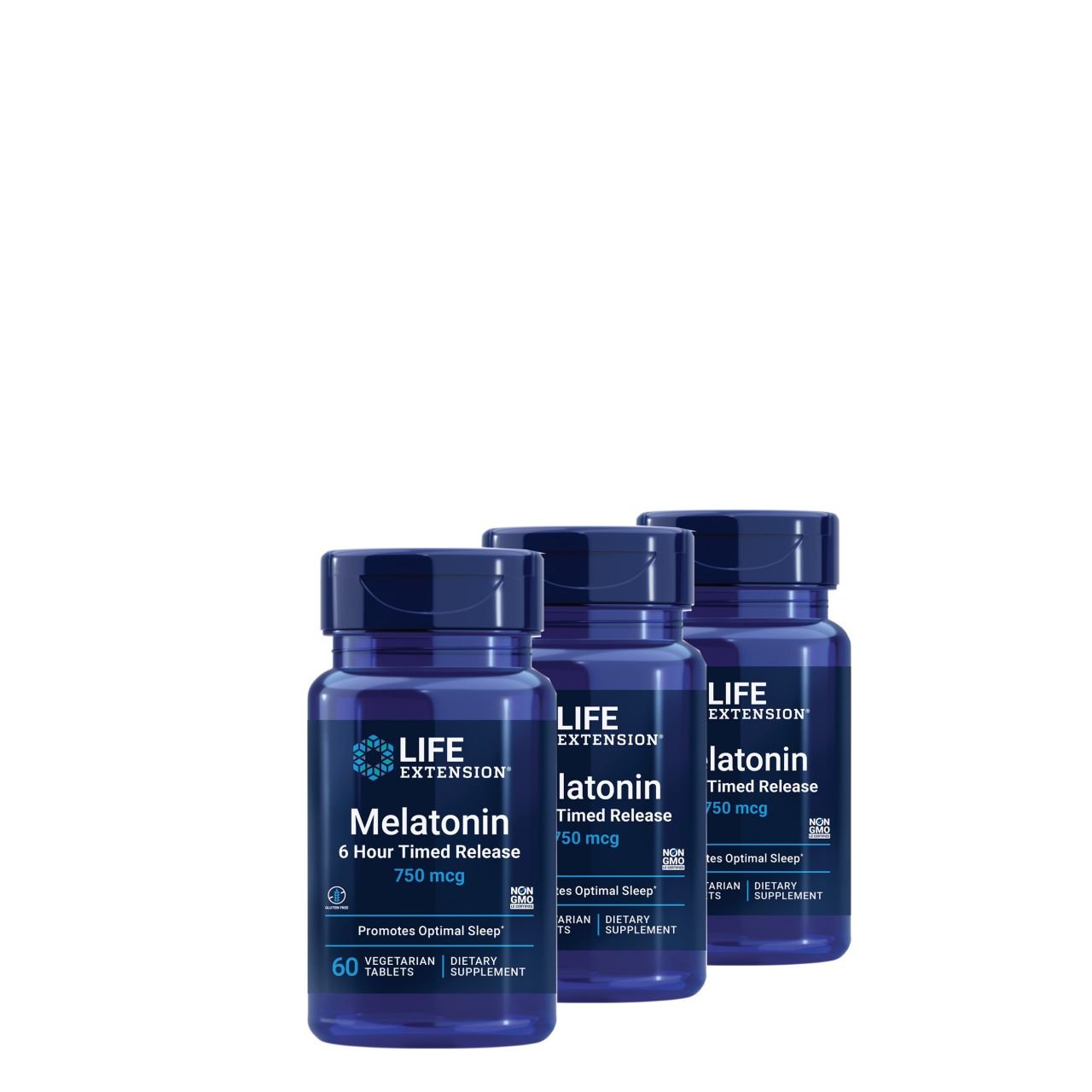 Elnyújtott felszívódású melatonin 0,75 mg, Life Extension Melatonin 6 hour Time Release, 3x60 kapszula