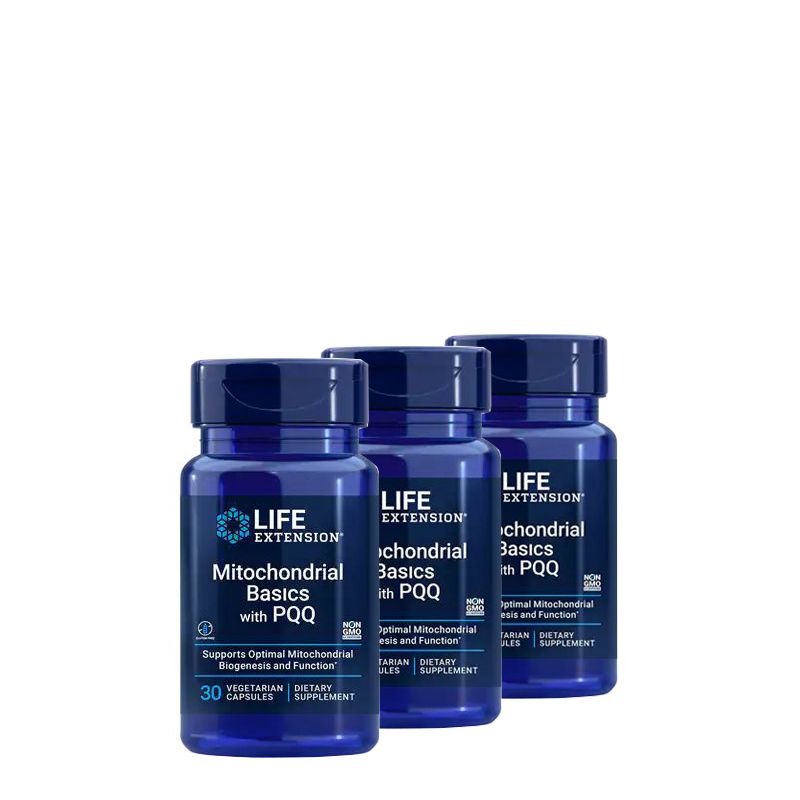 Mitokondrium támogató formula PQQ-val és NaRALA-val, Life Extension Mitochondrial Basics, 3x30 kapszula