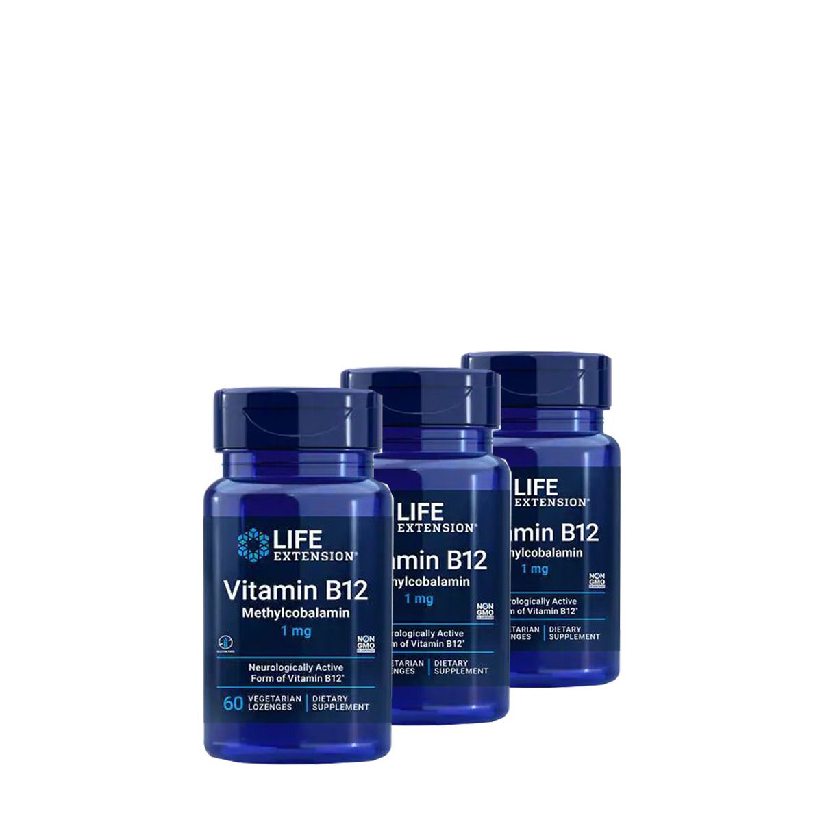 B12-vitamin metilkobalamin 1 mg, Life Extension Vitamin B12, 3x60 tabletta