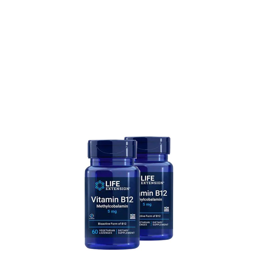 B12-vitamin metilkobalamin 5 mg, Life Extension Vitamin B12, 2x60 tabletta