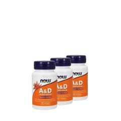 A & D vitamin 10 000/400 IU, Now Vitamin A&D, 3x100 kapszula