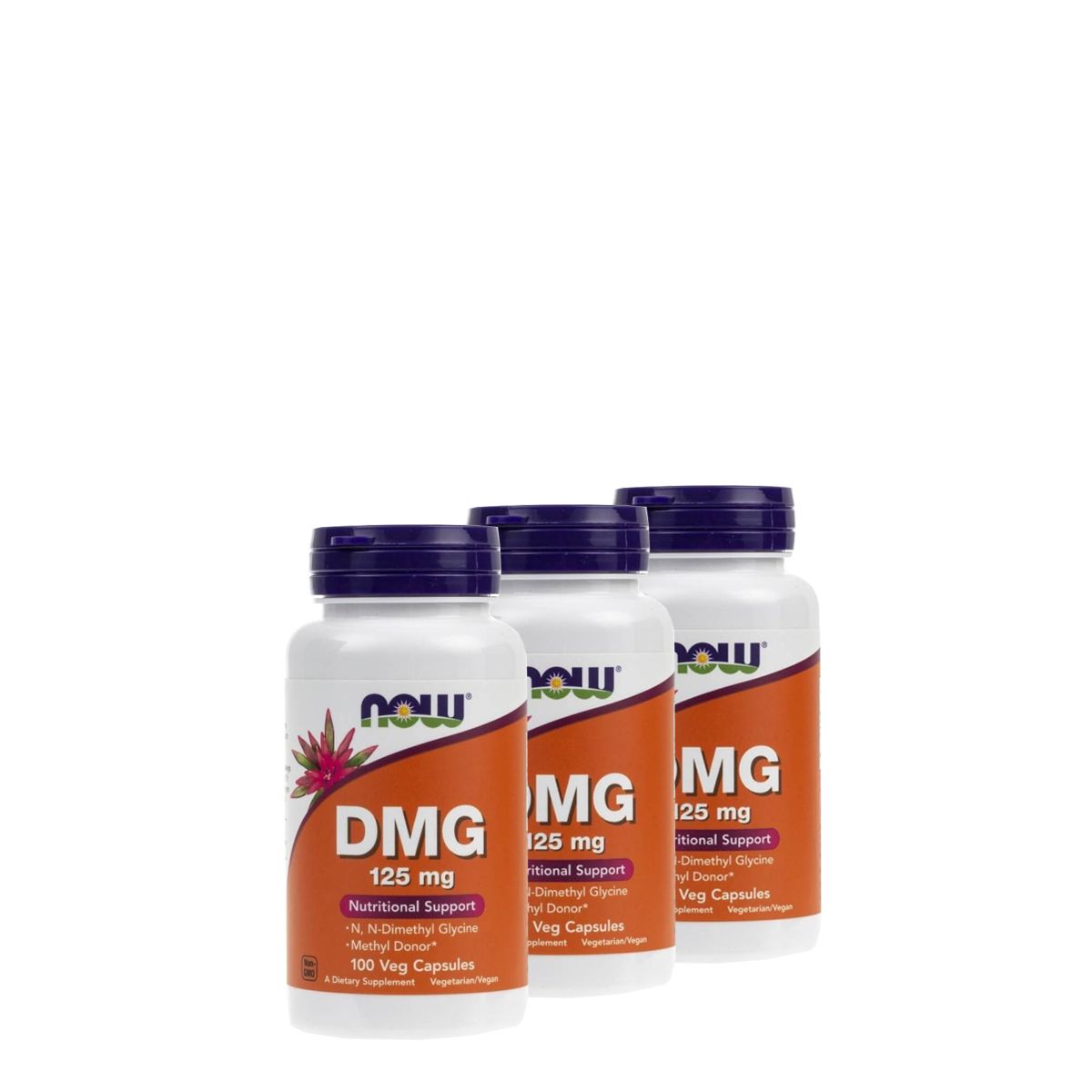 Dimetil-glicin 125 mg, Now DMG, 3x100 kapszula