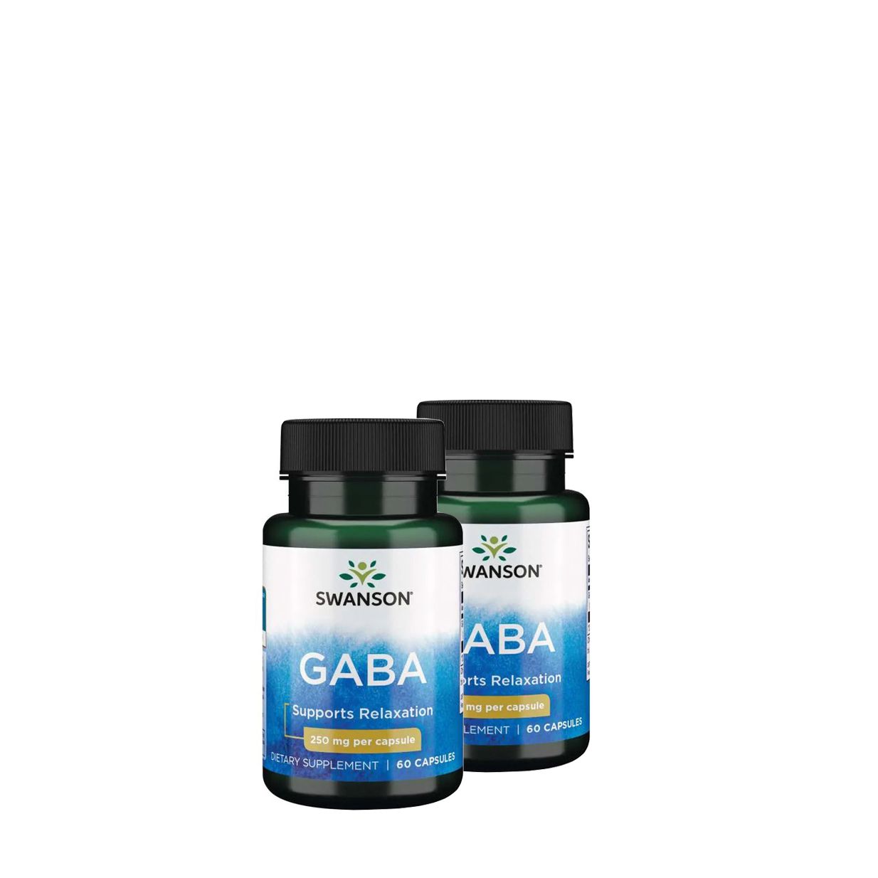 GABA gamma-amino-vajsav 250 mg, Swanson GABA, 2x60 kapszula
