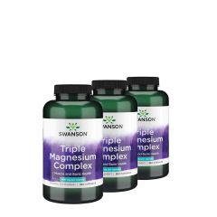 Tripla magnézium komplex 400 mg, Swanson Triple Magnesium, 3x300 kapszula