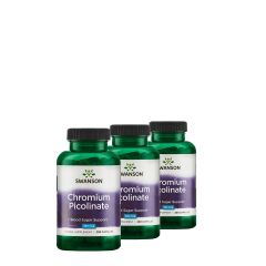 Króm pikolinát 200 mcg, Swanson Chromium Picolinate, 3x200 kapszula