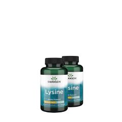 L-lizin aminosav 500 mg, Swanson Free-Form L-Lysine, 2x100 kapszula