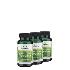 100% organikus spirulina, Swanson Spirulina 100% Certified Organic, 3x180 tabletta