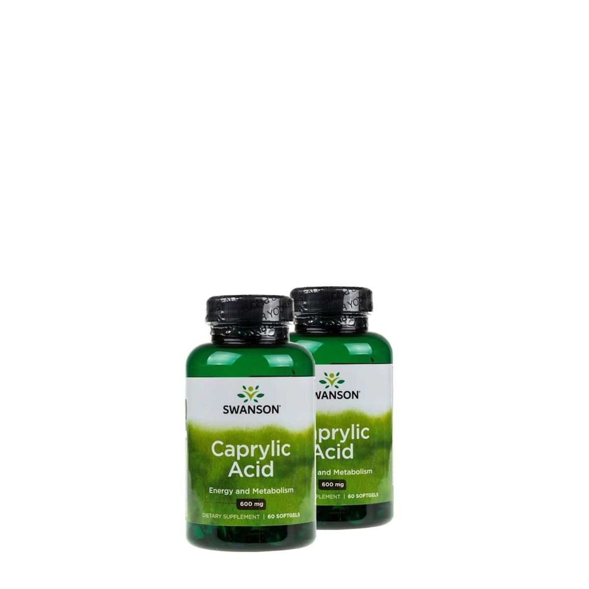 Kaprilsav 600 mg, Swanson Caprylic Acid, 2x60 gélkapszula