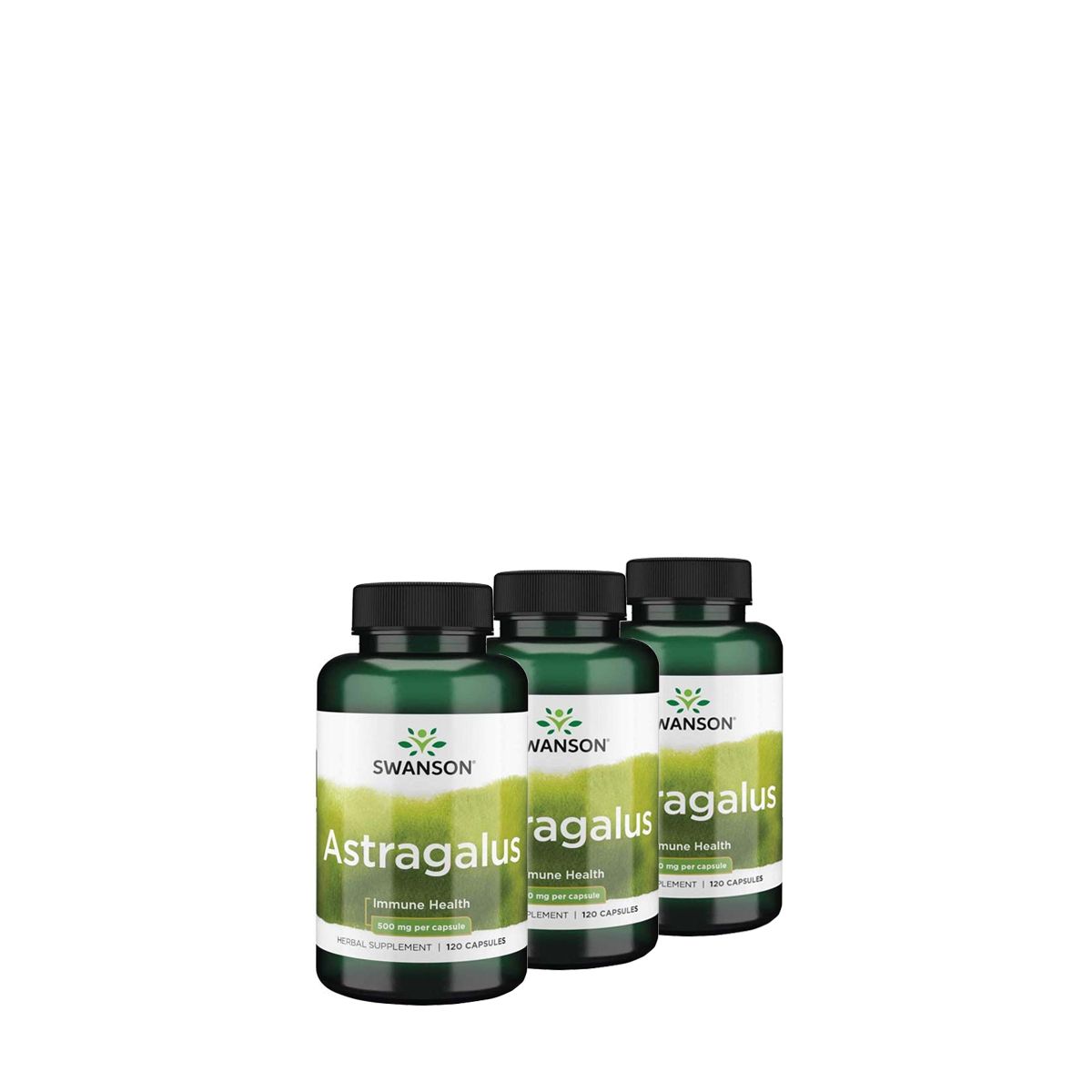 Kínai csüdfű gyökér kivonat 500 mg, Swanson Astragalus, 3x120 kapszula