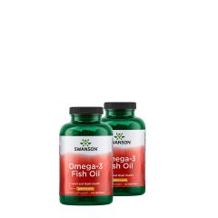 Omega-3 halolaj citrom ízű, Swanson Lemon Flavor Omega-3 Fish Oil, 2x150 kapszula