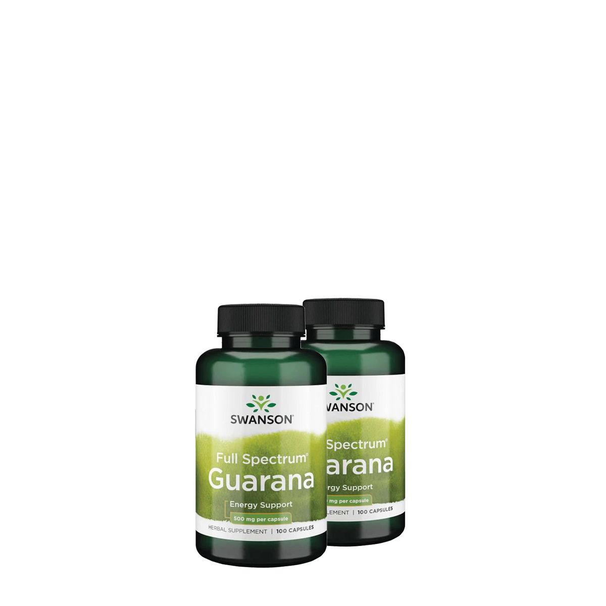 Guarana 500 mg, Swanson Full Spectrum Guarana, 2x100 kapszula