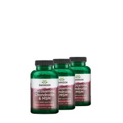 Ízületvédő komplex, Swanson Glucosamine Chondroitin & MSM, 3x120 tabletta