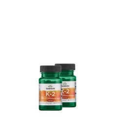 Természetes K2 100 mcg, Swanson Natural Vitamin K2 Menaquinone-7, 2x30 gélkapszula