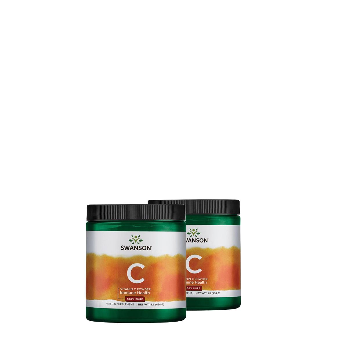 C-vitamin por, Swanson 100% Pure Vitamin C Powder, 2x454 g
