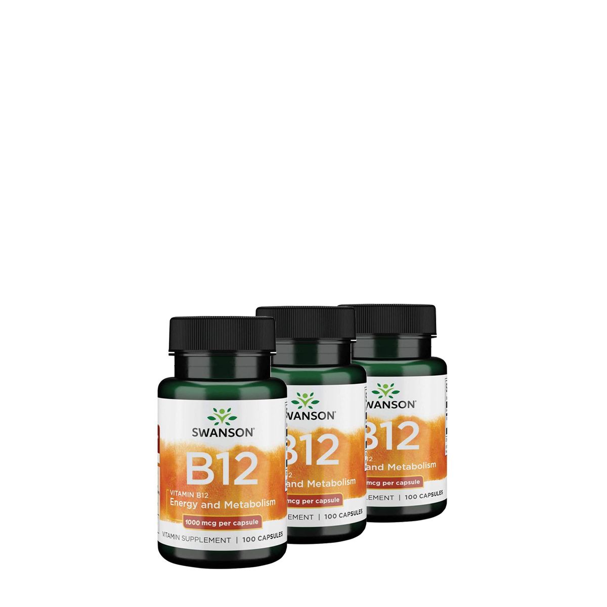 B-12 vitamin 1000 mcg, Swanson Vitamin B-12, 3x100 kapszula