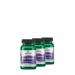 Vas-citrát 25 mg, Swanson Iron Citrate, 3x60 kapszula