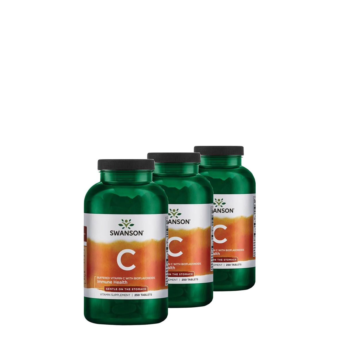 Pufferelt C-vitamin 1000 mg, Swanson Vitamin-C Buffered, 3x250 tabletta