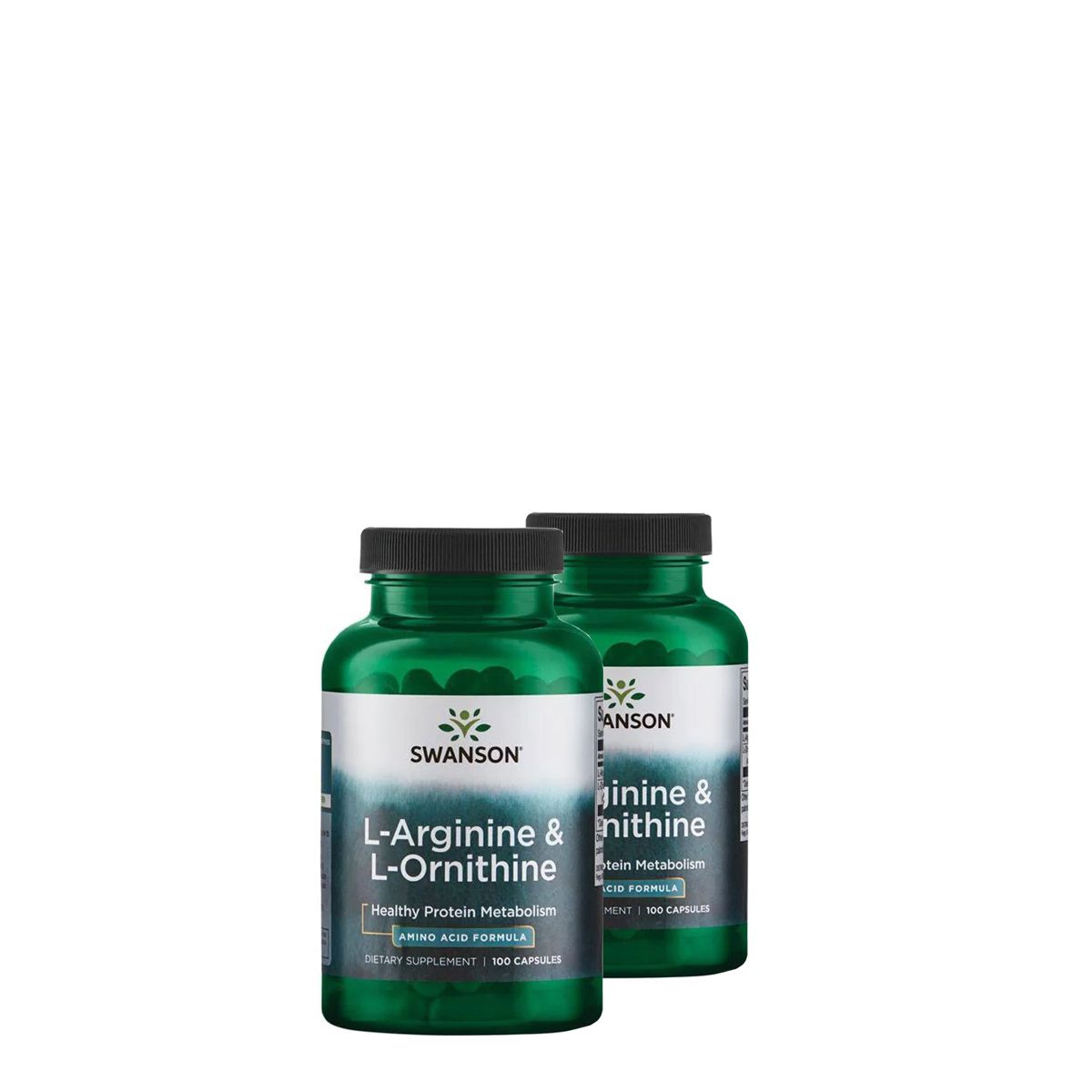 Arginin és ornitin, Swanson L-Arginine & L-Ornithine, 2x100 kapszula